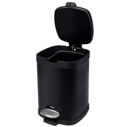 Lixeira Aço Carbono Pedal e Cesto 20 L Frame Preto Brinox - 4