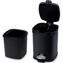 Ver imagem 3 de Lixeira Aço Carbono Pedal e Cesto 20 L Frame Preto Brinox