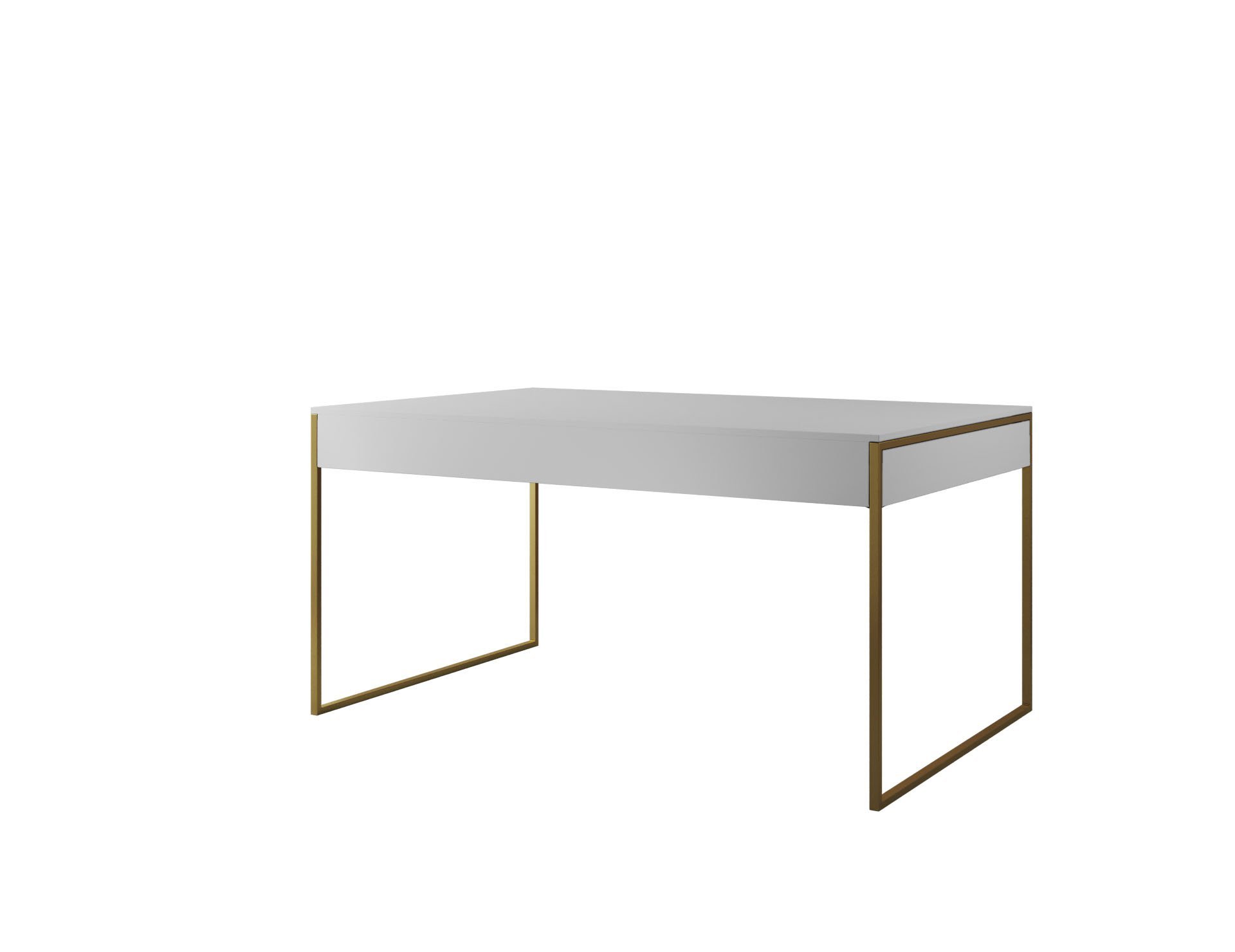 Mesa Industrial Filadélfia 137x90 Ferro Dourado Tampo Branco - 2