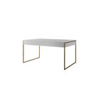 Ver imagem 2 de Mesa Industrial Filadélfia 137x90 Ferro Dourado Tampo Branco