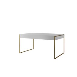 Mesa Industrial Filadélfia 137x90 Ferro Dourado Tampo Branco - 2