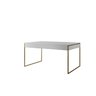 Mesa Industrial Filadélfia 137x90 Ferro Dourado Tampo Branco - 2