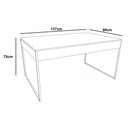 Ver imagem 3 de Mesa Industrial Filadélfia 137x90 Ferro Dourado Tampo Branco