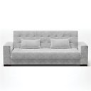 Ver imagem 3 de Sofá Cama 02 lugares Lisboa Suede Pés de Madeira - D’Rossi - Cinza
