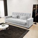 Ver imagem 2 de Sofá Cama 02 lugares Lisboa Suede Pés de Madeira - D’Rossi - Cinza