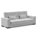 Ver imagem 1 de Sofá Cama 02 lugares Lisboa Suede Pés de Madeira - D’Rossi - Cinza