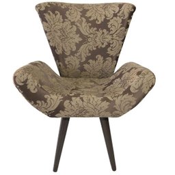 Kit 2 Poltronas Decorativas Elegance 82 Marrom Com Bege - 2