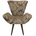 Ver imagem 2 de Kit 2 Poltronas Decorativas Elegance 82 Marrom Com Bege