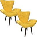 Ver imagem 1 de Kit 2 Poltronas Decorativas Elegance 13 Amarelo Ouro