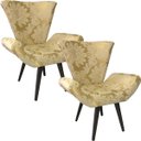 Ver imagem 1 de Kit 2 Poltronas Decorativas Elegance 72 Dourado Medalhão