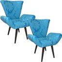 Ver imagem 1 de Kit 2 Poltronas Decorativas Elegance 131 Azul Turquesa