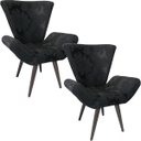 Ver imagem 1 de Kit 2 Poltronas Decorativas Elegance 75 Preto Medalhão