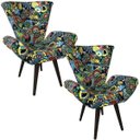 Ver imagem 1 de Kit 2 Poltronas Decorativas Elegance Romero Britto Ii