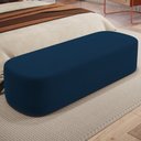 Ver imagem 2 de Puff Decorativo Orgânico para Living Quarto 195cm Doha W01 Suede Azul Marinho - Lyam Decor