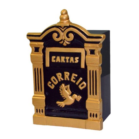 Caixa Correio para Cartas Diamantina Ouro Detras 15x23x30cm