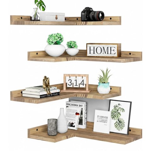 Conjunto de Prateleiras de Canto 4 Peças, , Escritório, Quarto, Banheiro, Lavanderia, Cozinha