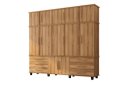 Ver imagem 2 de Roupeiro / Guarda Roupas Pris Triplex 6 Portas e 4 Gavetas com Nichos para Sapatos Cor Nature Pz