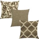 Ver imagem 1 de Kit 3 Capas de Almofadas Composê Arabesco, Textura Fendi e Geométrico 45x45cm