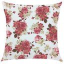 Ver imagem 4 de Kit 3 Capas de Almofadas Composê Imperial Rosas com Listrado 45x45cm