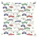 Ver imagem 5 de Kit 4 Capas de Almofadas Composê Listrado e Carrinhos 45x45cm