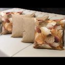 Ver imagem 2 de Kit 4 Capas de Almofadas Composê Marai Marrom e Sapucaia Caramelo 45x45cm