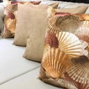Ver imagem 3 de Kit 4 Capas de Almofadas Composê Marai Marrom e Sapucaia Caramelo 45x45cm