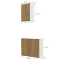 Ver imagem 2 de Conjunto para Banheiro com Aéreo Kappesberg Celeste 2 Peças Branco/nogueria 80cm