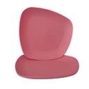 Ver imagem 1 de Jogo 03 Pratos Plastico Duro Resistente Refeições Rosa