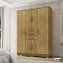 Ver mais imagens de Guarda Roupa Casal 151 Cm 6 Portas 3g 10020 Nature Vlr
