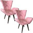 Ver imagem 1 de Kit 2 Poltronas Decorativas Elegance 99 Rosa Bebê