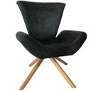 Ver imagem 3 de Kit 2 Poltronas Elegance Base Giratória Ferro e Madeira Suede Preto