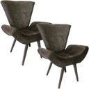 Ver imagem 1 de Kit 2 Poltronas Decorativas Elegance Suede Marrom