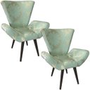 Ver imagem 1 de Kit 2 Poltronas Decorativas Elegance 69 Tiffany Com Dourado