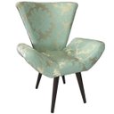 Ver imagem 3 de Kit 2 Poltronas Decorativas Elegance 69 Tiffany Com Dourado