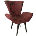 Ver imagem 3 de Kit 2 Poltronas Decorativas Elegance 215 Marsala Com Marrom