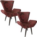 Ver imagem 1 de Kit 2 Poltronas Decorativas Elegance 215 Marsala Com Marrom