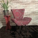 Ver imagem 4 de Kit 2 Poltronas Decorativas Elegance 215 Marsala Com Marrom