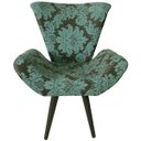 Ver imagem 2 de Kit 2 Poltronas Decorativas Elegance 104 Verde Com Marrom