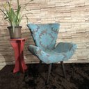 Ver imagem 4 de Kit 2 Poltronas Decorativas Elegance 104 Verde Com Marrom