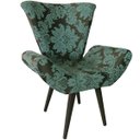 Ver imagem 3 de Kit 2 Poltronas Decorativas Elegance 104 Verde Com Marrom