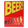 Quadro Metal 26x20 Cm Evolution With Beer - 1