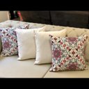 Ver imagem 2 de Kit 4 Capas de Almofadas Composê Gorges Bege e Linho 45x45cm