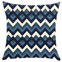 Ver imagem 4 de Kit 4 Capas de Almofadas Composê Listrado e Chevron Azul 45x45cm