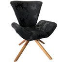 Ver imagem 3 de Kit 2 Poltronas Elegance Base Giratória Ferro e Madeira Jacquard Preto