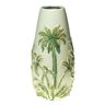 VASO DECORATIVO CERÂMICA PALMEIRA BRANCO/VERDE 15x32cm - 2