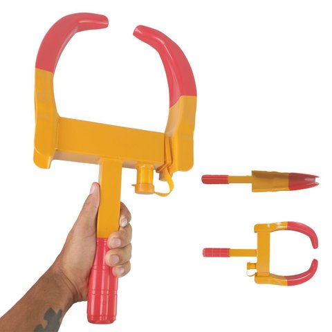 Trava de Roda Universal Bloqueador de Pneu Moto Carro Antifurto Roubo Estacionamento Reboque Seguran