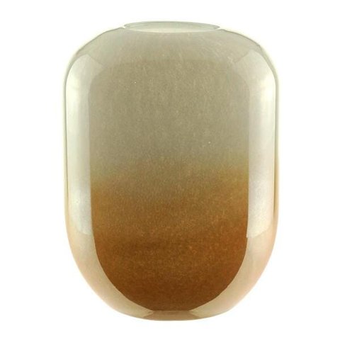 VASO DE VIDRO WOLFF BRANCO 14x18cm