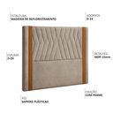 Ver imagem 3 de Cabeceira Cama Box Casal Queen 160 Cm Mali Veludo Bege - Nexta Casa