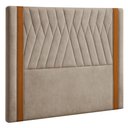 Ver imagem 1 de Cabeceira Cama Box Casal Queen 160 Cm Mali Veludo Bege - Nexta Casa