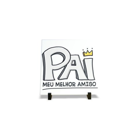 Porta Retrato Dia Dos Pais Decorativo em Azulejo Personalizados